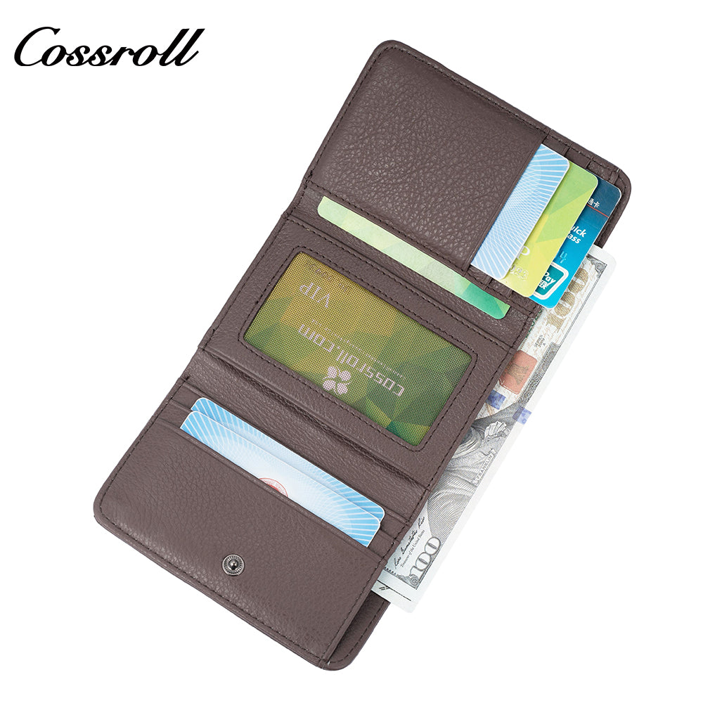 Short women's trifold wallet with large capacity new style multi-functional multiple card slots and coin pocket