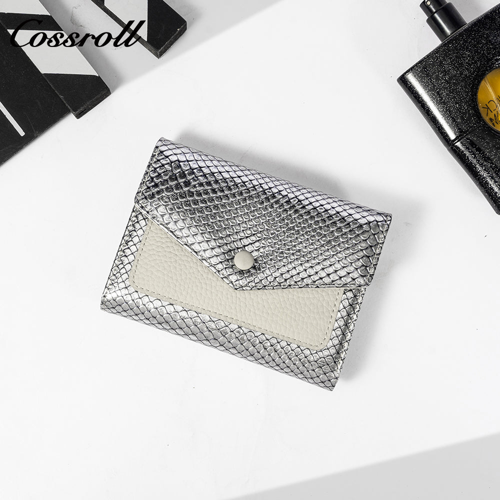 Cross-border explosive Korean envelope card bag wallet snake leather large capacity wallet