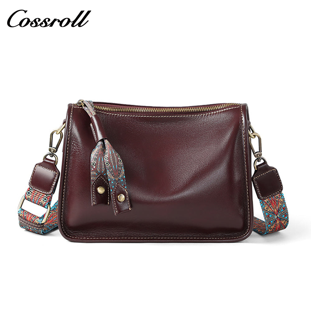 Korean tide with niche soft leather lychee grain shoulder crossbody bag armpit bag