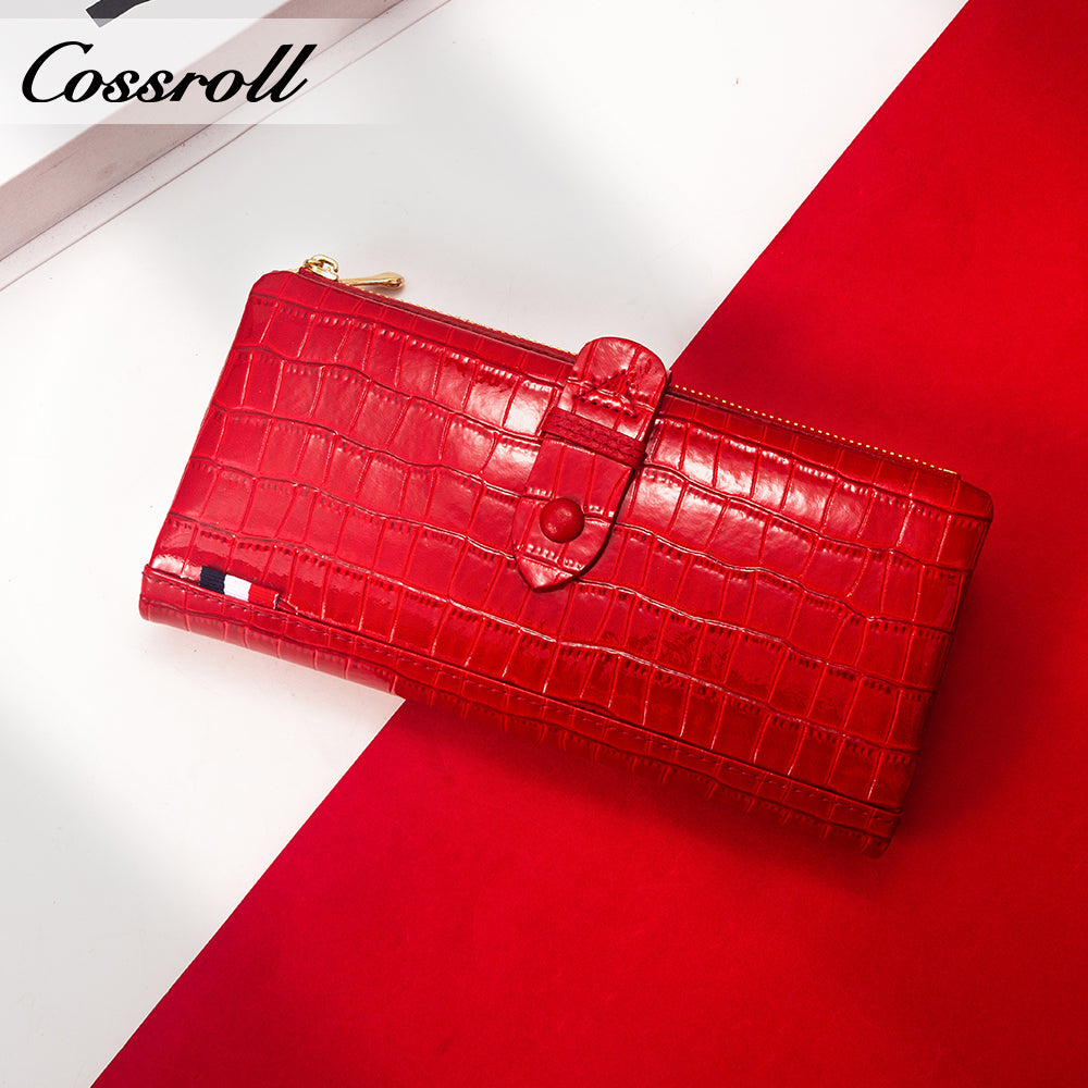 Comfortable New Design green personalised crocodile texture Genuine Leather