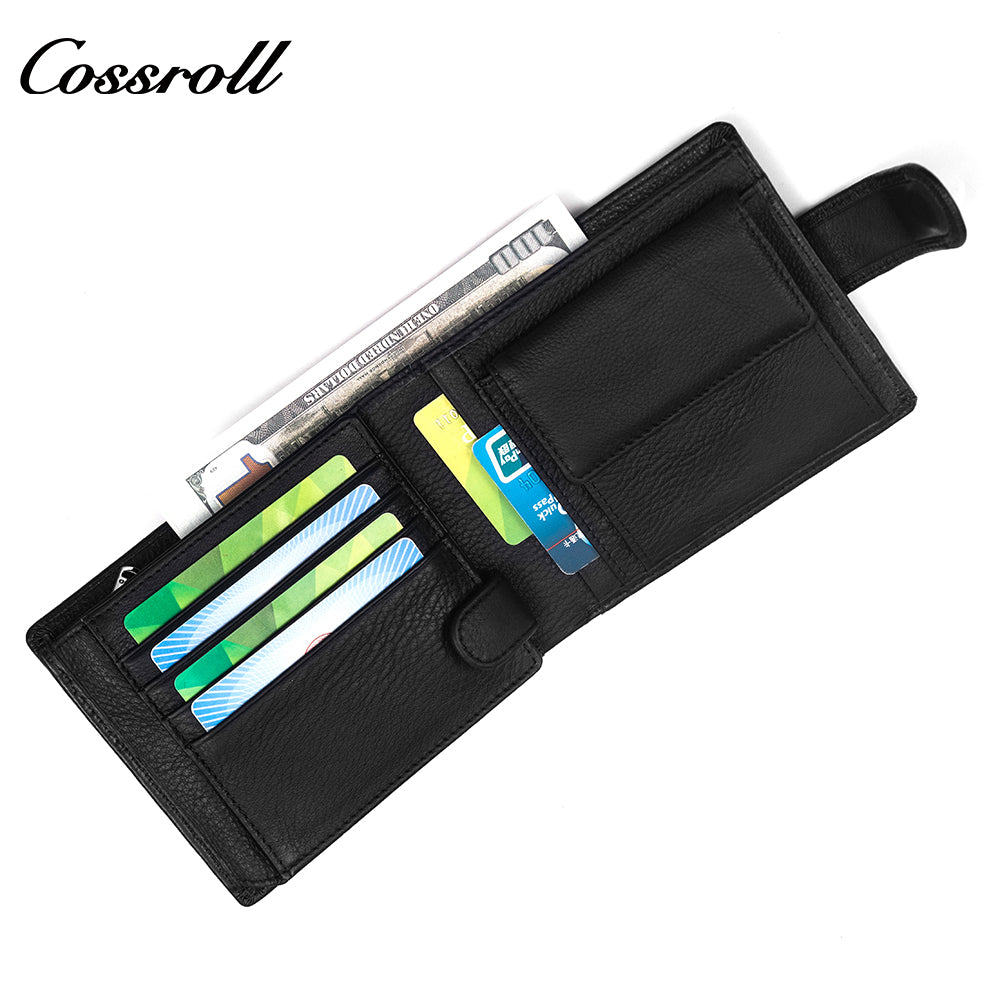 2024 New Genuine Leather Men's Wallet Short High-End Men's Wallet Factory Customized