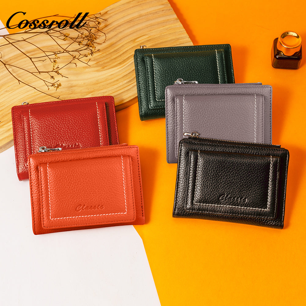 Women's Wallet Zipper Multifunctional Japan and South Korea Coin Pouch Snap Button Simple Premium Feeling Money Clip