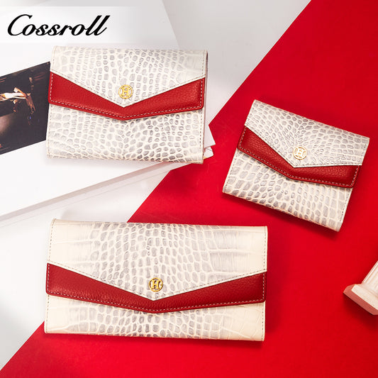 High Quality Wholesale Custom Cheap luxury leather crocodile texture Genuine Leather