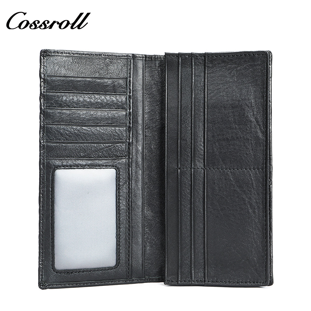 Crocodile Men's Wallet Handmade Genuine Crocodile Print Money Clip Business Large Capacity Leather Wallet