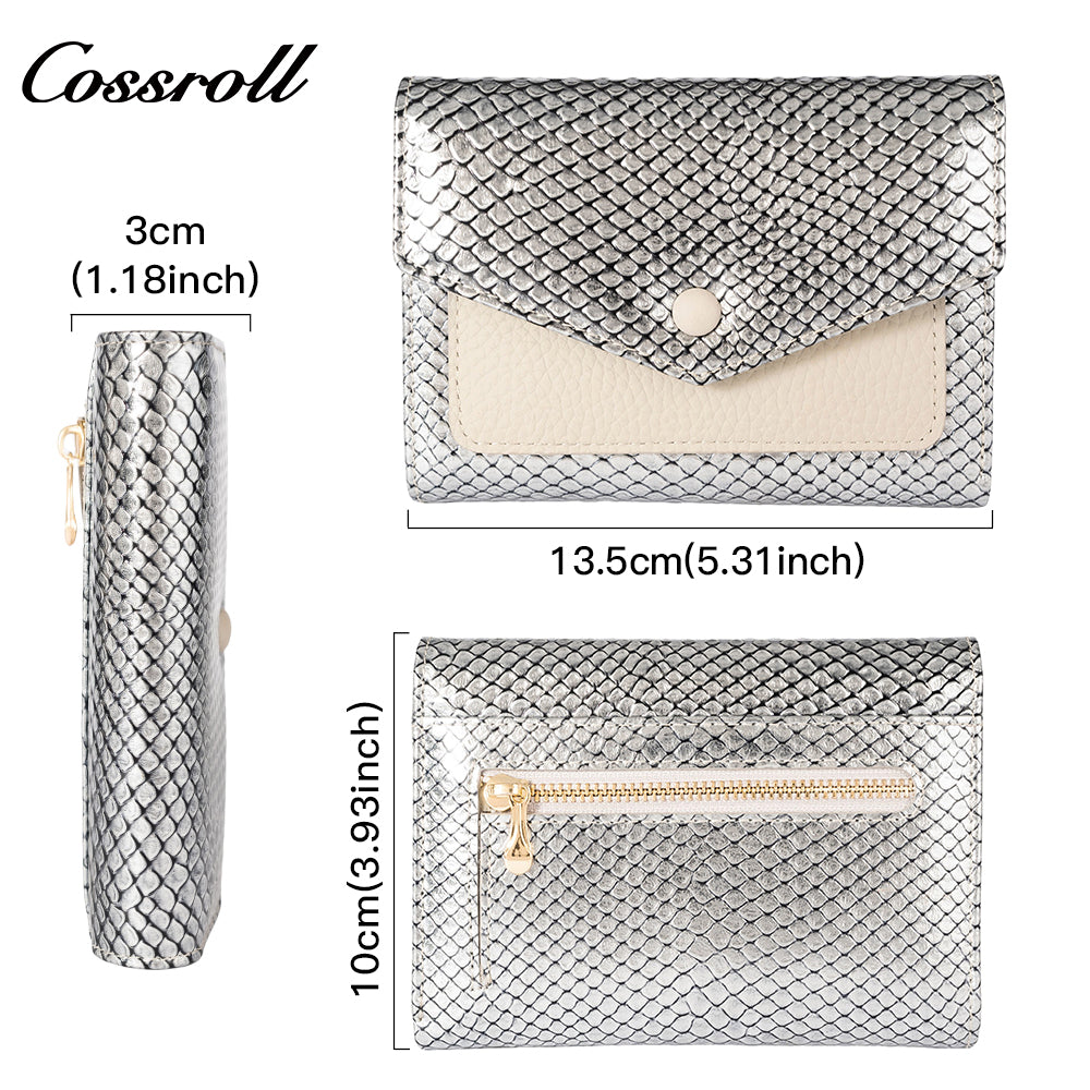 Cross-border explosive Korean envelope card bag wallet snake leather large capacity wallet