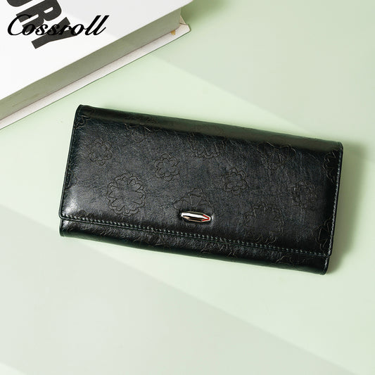 Professional Manufacturer large leather purse manufacturers custom geniune leather wallet