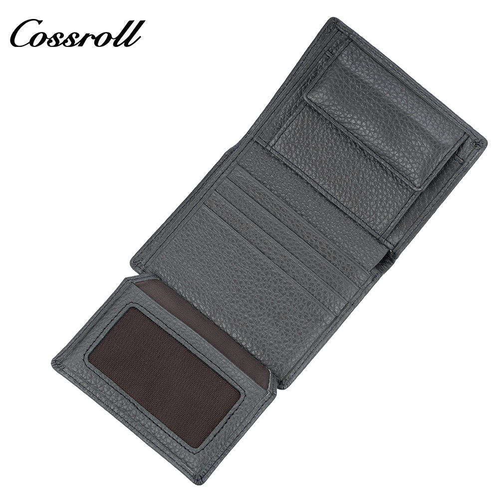 Genuine leather wallet for women short style zipper closure large capacity multiple card slots anti-theft
