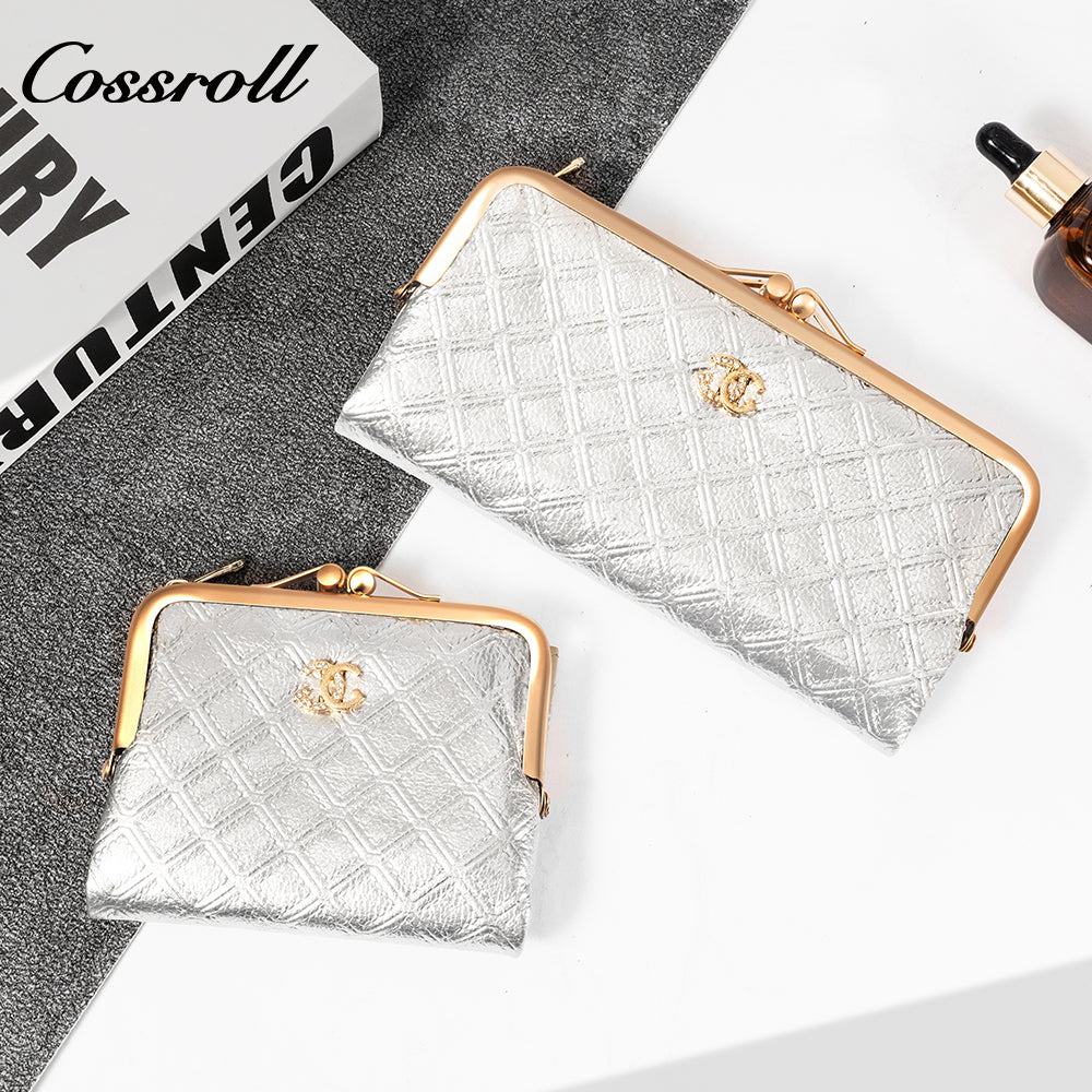 The Factory Produces genuine long card holder wallet geniune leather wallet