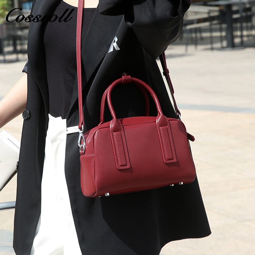 Genuine Leather Women's Bag Shoulder Bag 2025 New Premium Feeling Boston Handbag Female Crossbody Bag