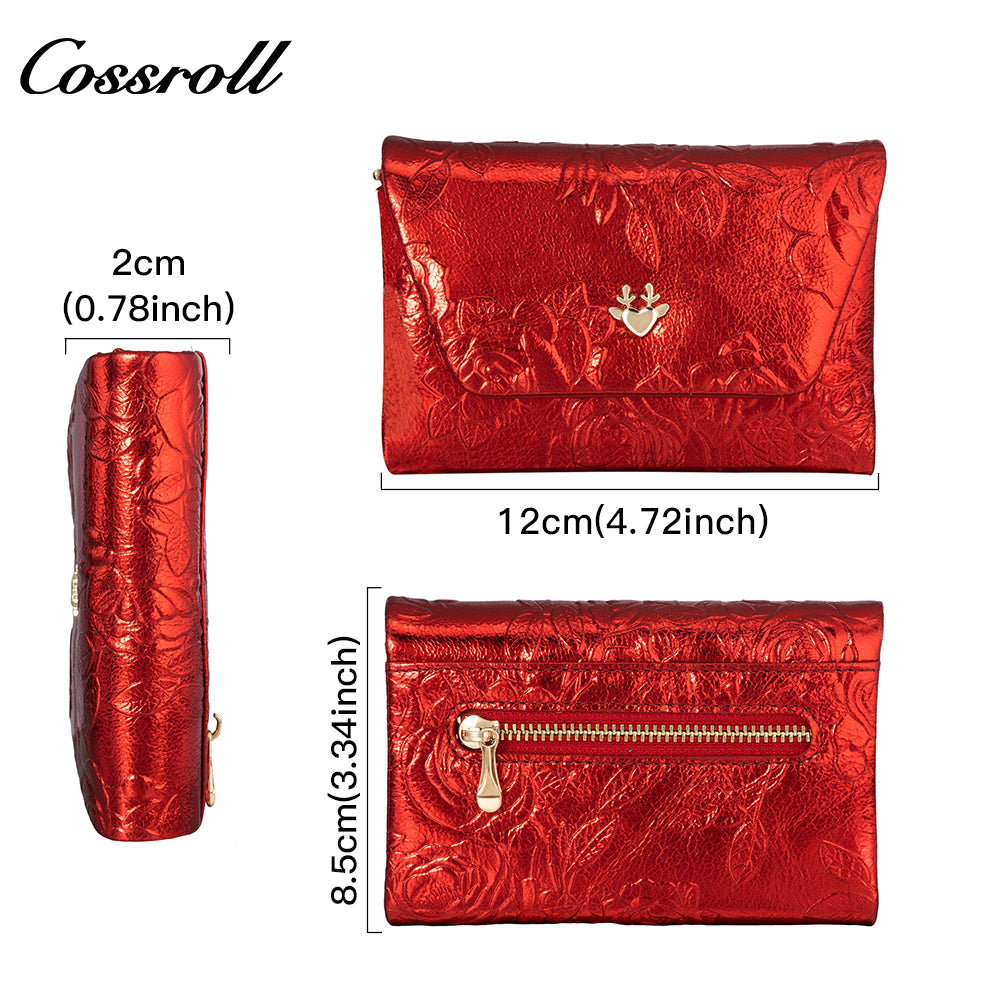 Best Selling leather luxury women small wallet Genuine Leather