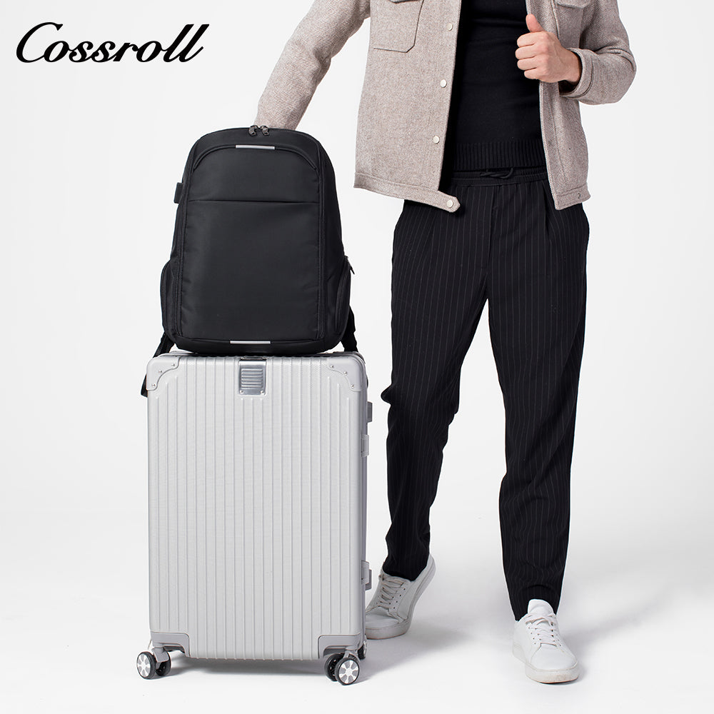 Casual Travel Waterproof Shoulder Bag Men USB Business Luggage Computer Double