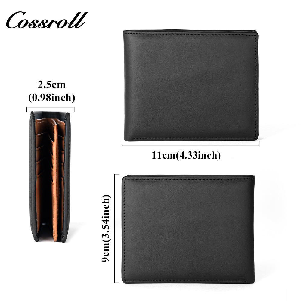 Multifunctional new men's wallet head layer cowhide color collision money clip