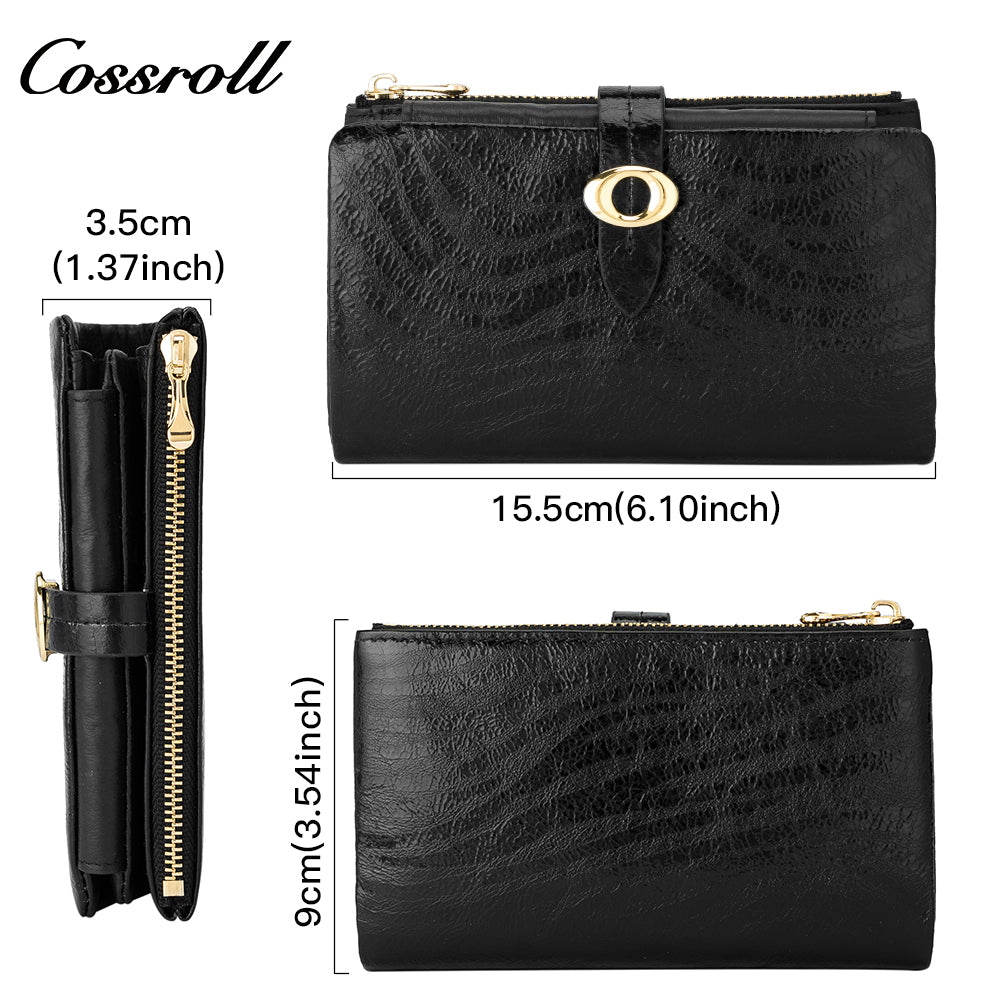 Factory Selling Directly large women's geniune leather wallet