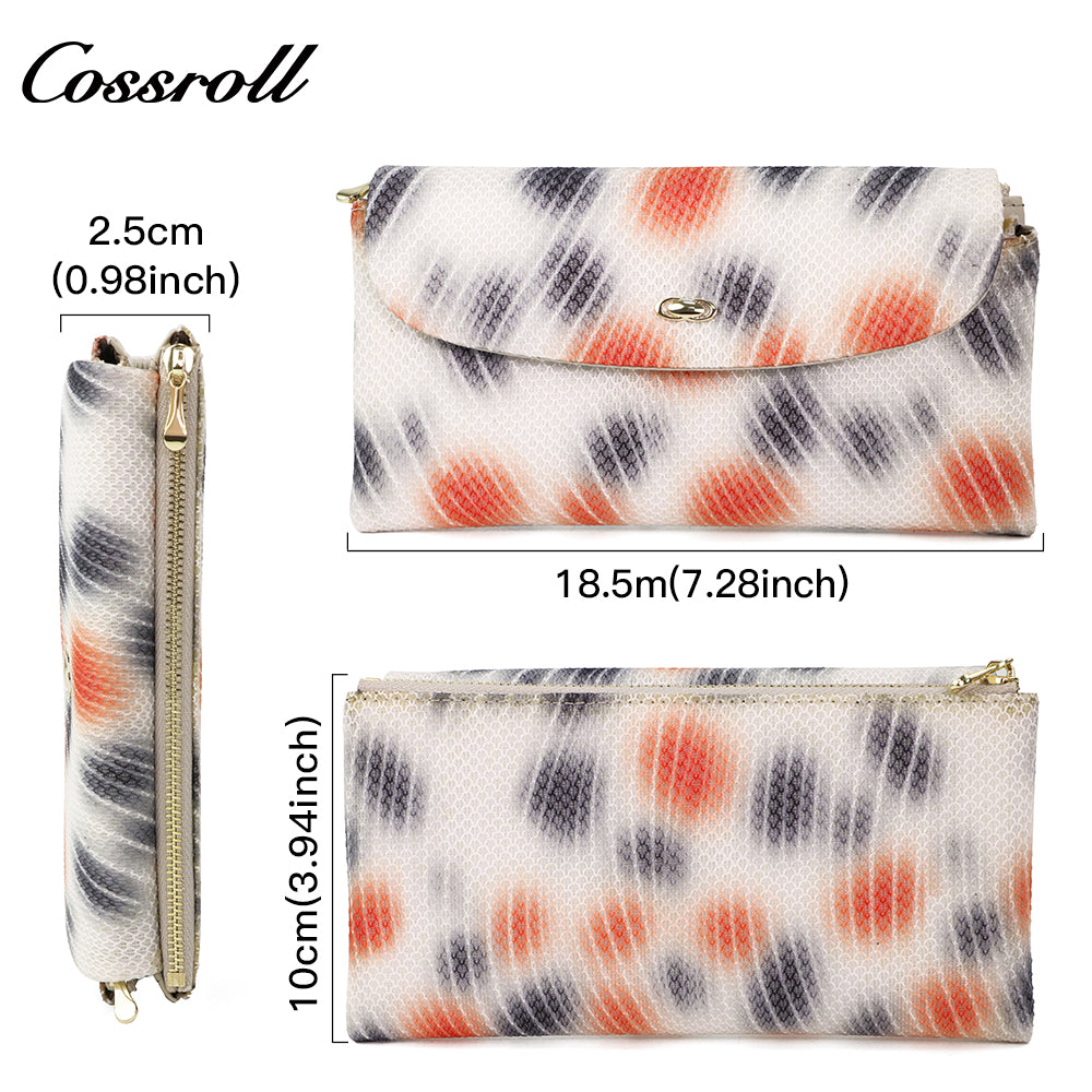 Genuine Leather Multifunctional Long Wallet Women's Fashion Soft Leather Texture Clutch Large Capacity Storage walle Clash Color Money Clip