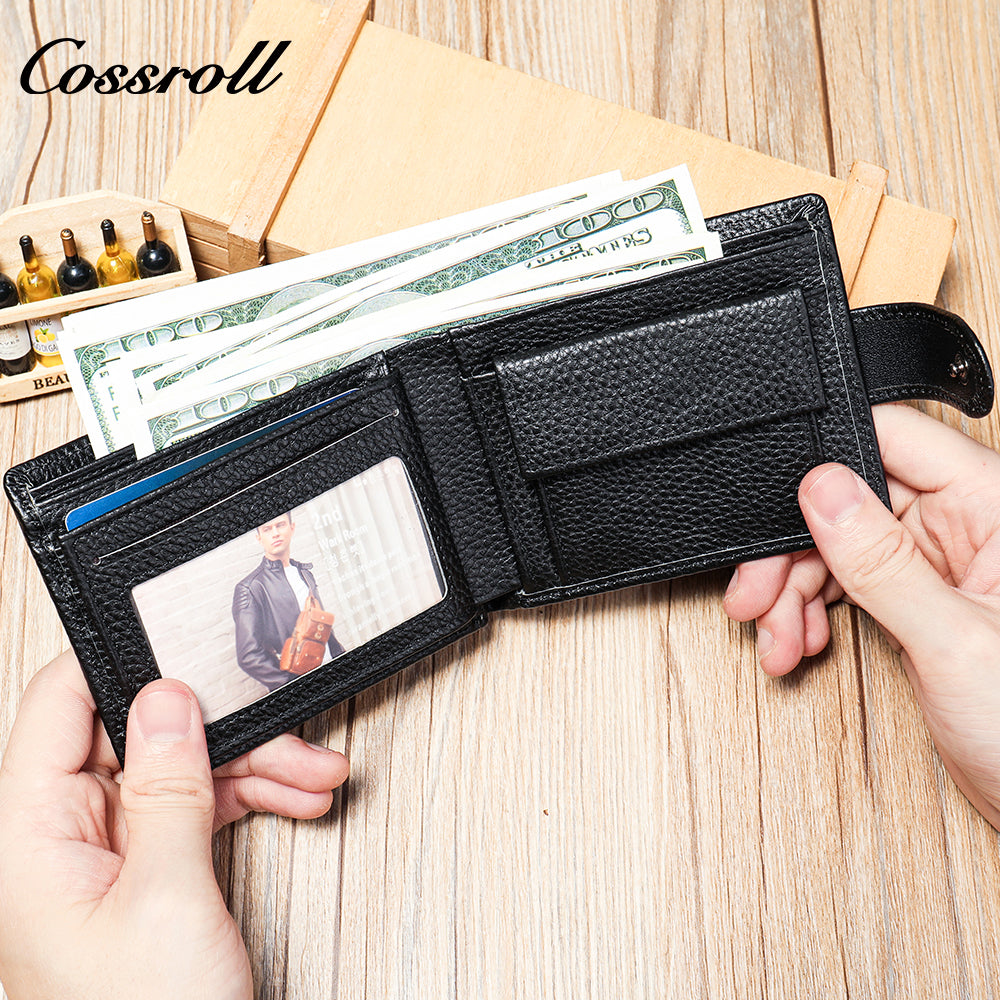 Men's wallet Genuine Leather US Dollar Clip Coin Purse Clutch Purse Clutch Soft Leather