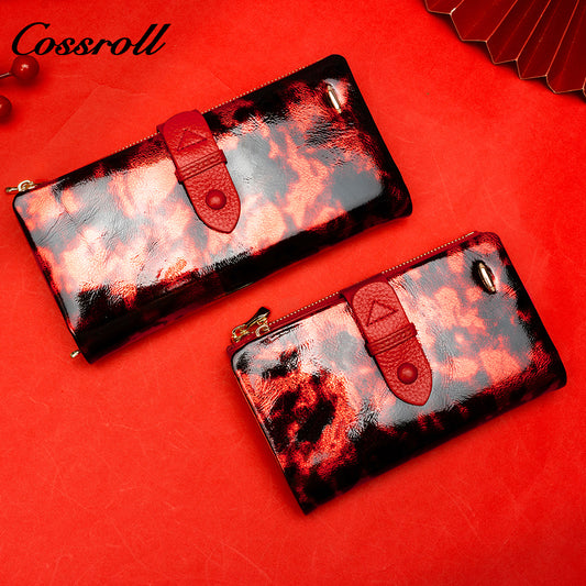 Most Selling Products manufactory for women geniune leather wallet patent leather