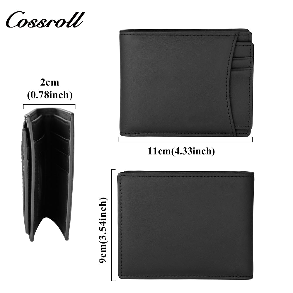 Fashion Simple Anti-theft Brush Genuine Leather Cowhide Small Card purse Card Holder Wallet Purse