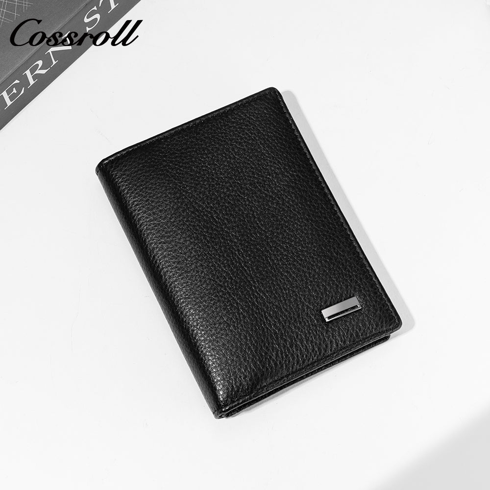New men's buttonless light simple popular fashion leather wallet