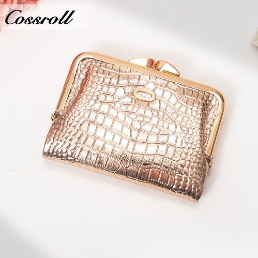Comfortable New Design green personalised crocodile texture Genuine Leather