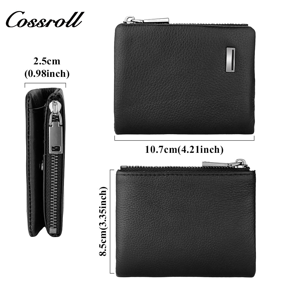 Men's Wallet Premium Feeling Short Wallet Genuine Leather Money Clip Cowhide Wallet Coin Purse Genuine Cowhide