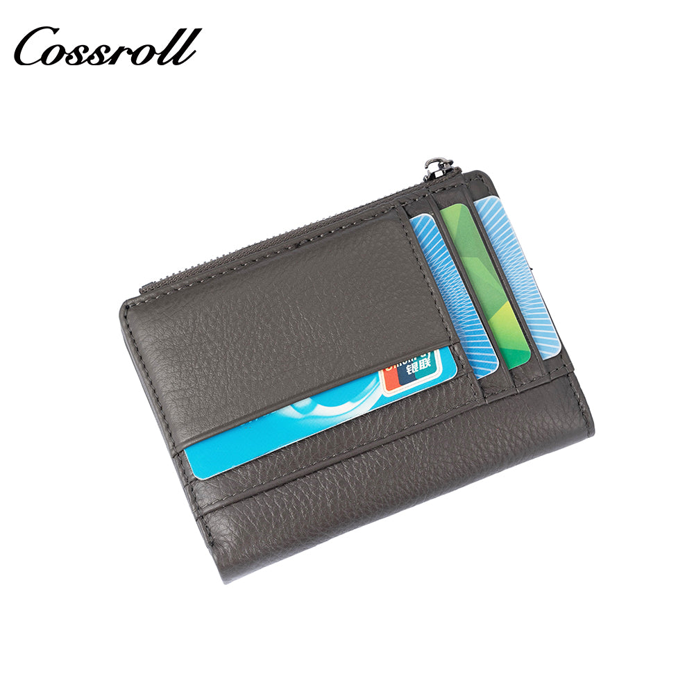 Leather Goods Factory Genuine Leather Wallet Multi-Card Slot Zipper Wallet Large Capacity Multifunctional Women's Wallet