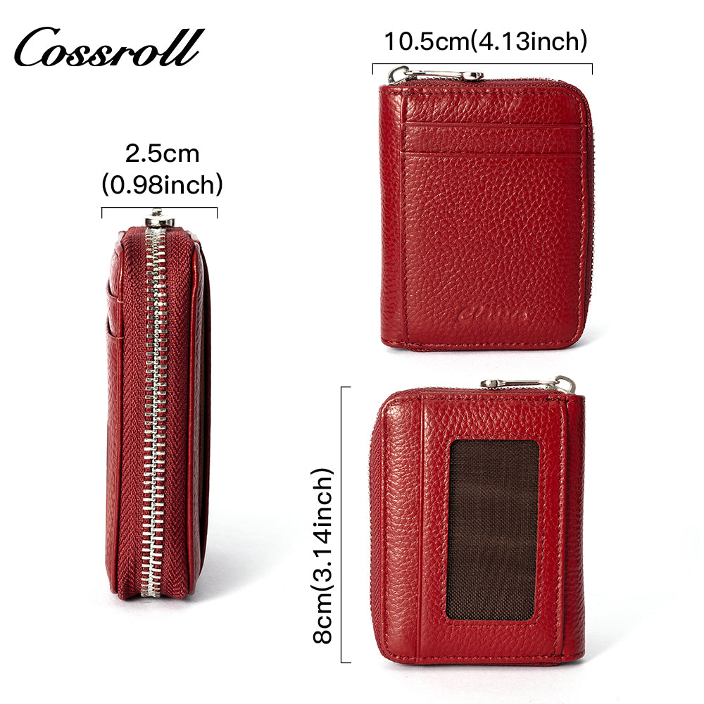 Wholesale High Quality ladies purse geniune leather wallet Organ slot Lychee leather