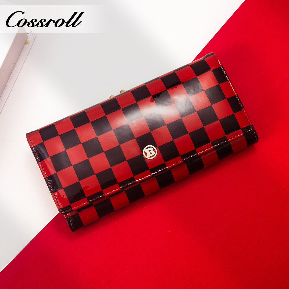 Factory custom cross-border 2023 new leather purse women's long cowhide women's multi-layer multi-card