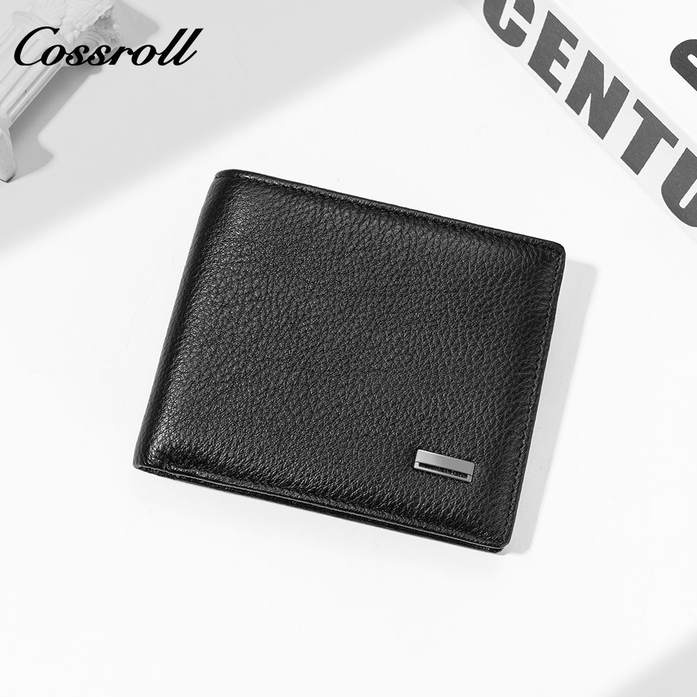 High-grade Genuine Leather Lychee Pattern Short Men's Wallet