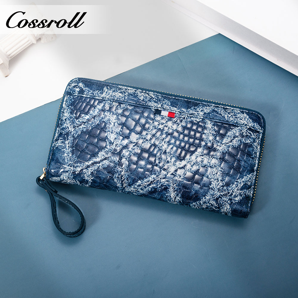 Comfortable New Design green personalised crocodile texture Genuine Leather