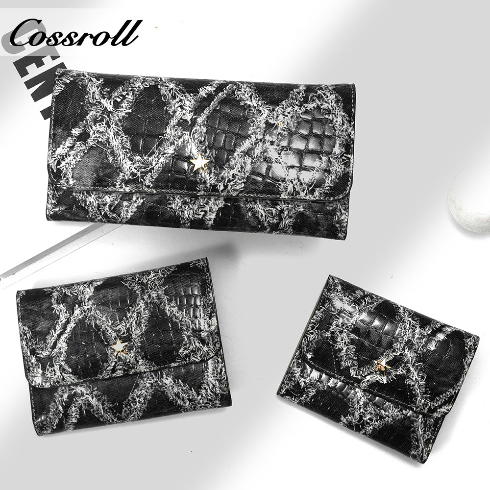 China Professional Customized luxury leather designer crocodile texture Genuine Leather