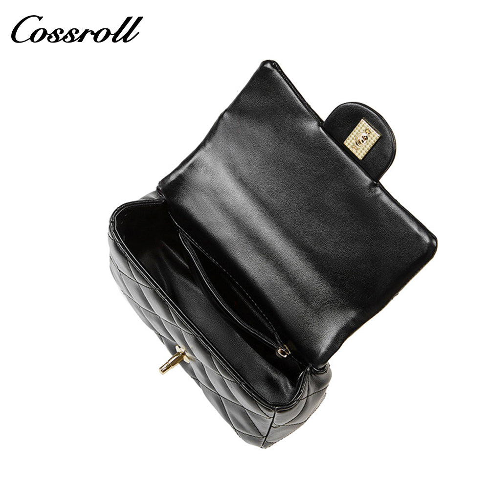 Small perfume style metal chain diamond lattice handbags versatile shoulder crossbody antique women's bag