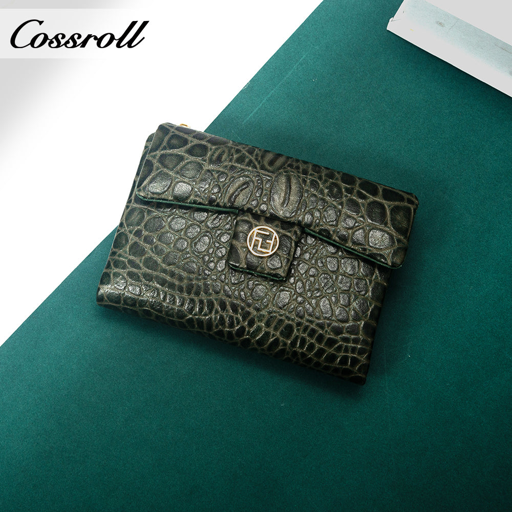 New China Products leather waterproof wallets ladies crocodile texture Genuine Leather