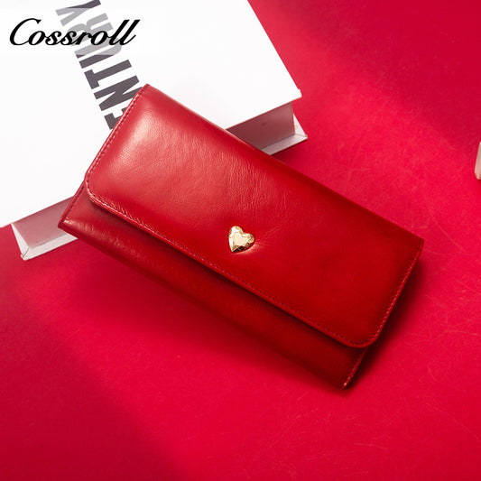 High Quality Wholesale ladies mens genuine leather purse handmade short wallets oil wax leather