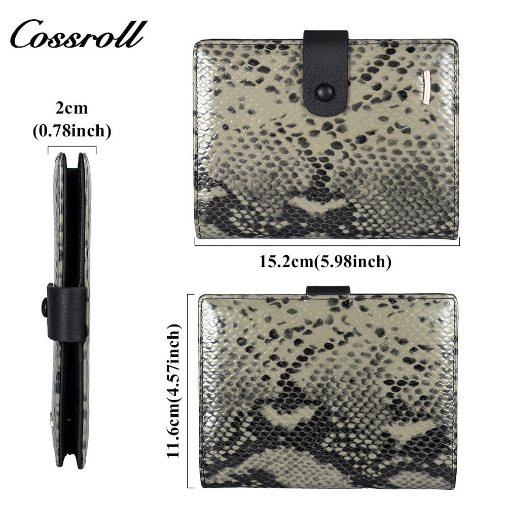 Europe and the United States retro creative printing short section leather wallet student money clip soft wallet multi card position