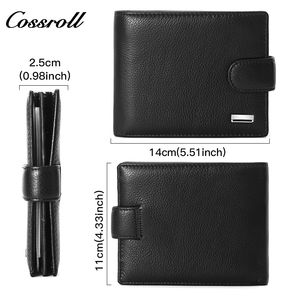 2024 New Genuine Leather Men's Wallet Short High-End Men's Wallet Factory Customized