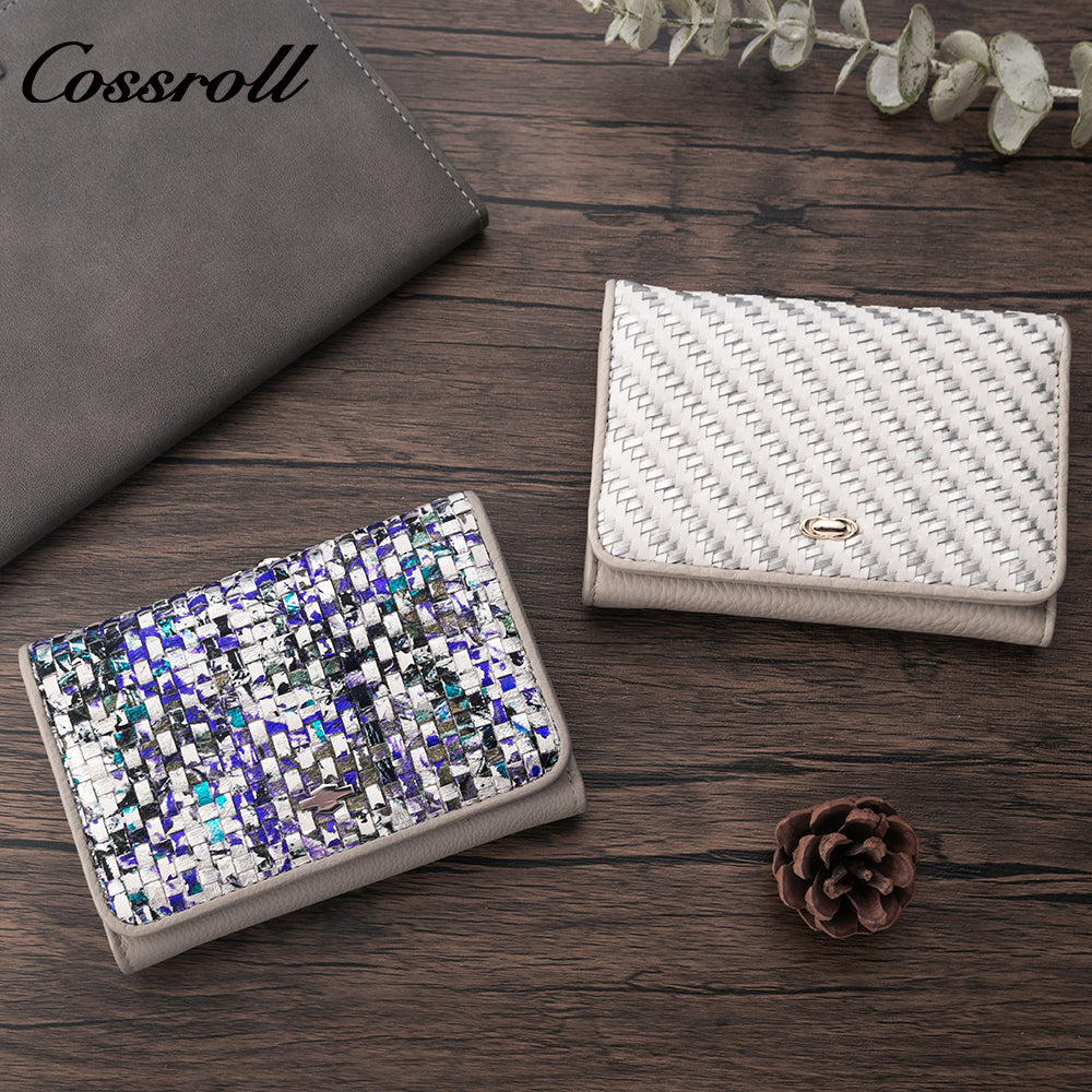 Premium sense of change purse ladies small wallet short buckle simple leather fashion clutch wallet light luxury new models