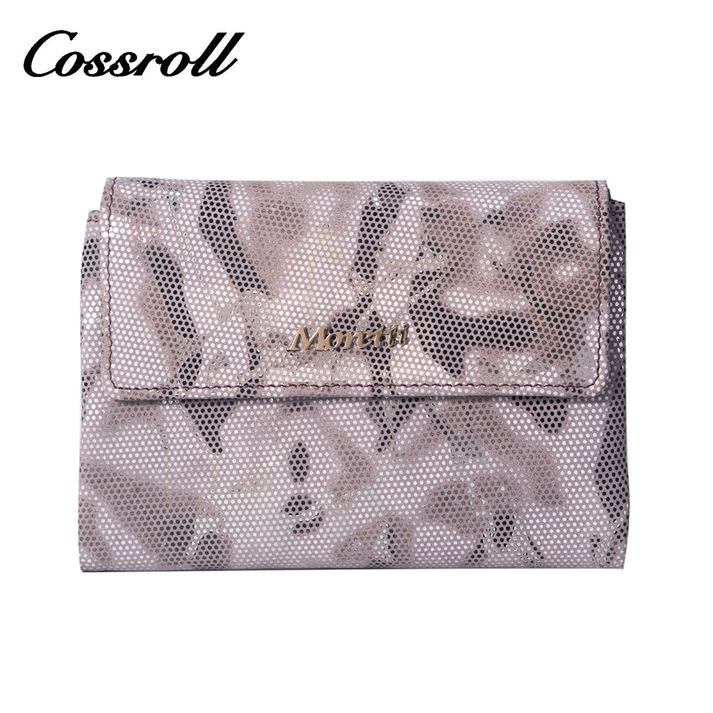 Short leather wallet