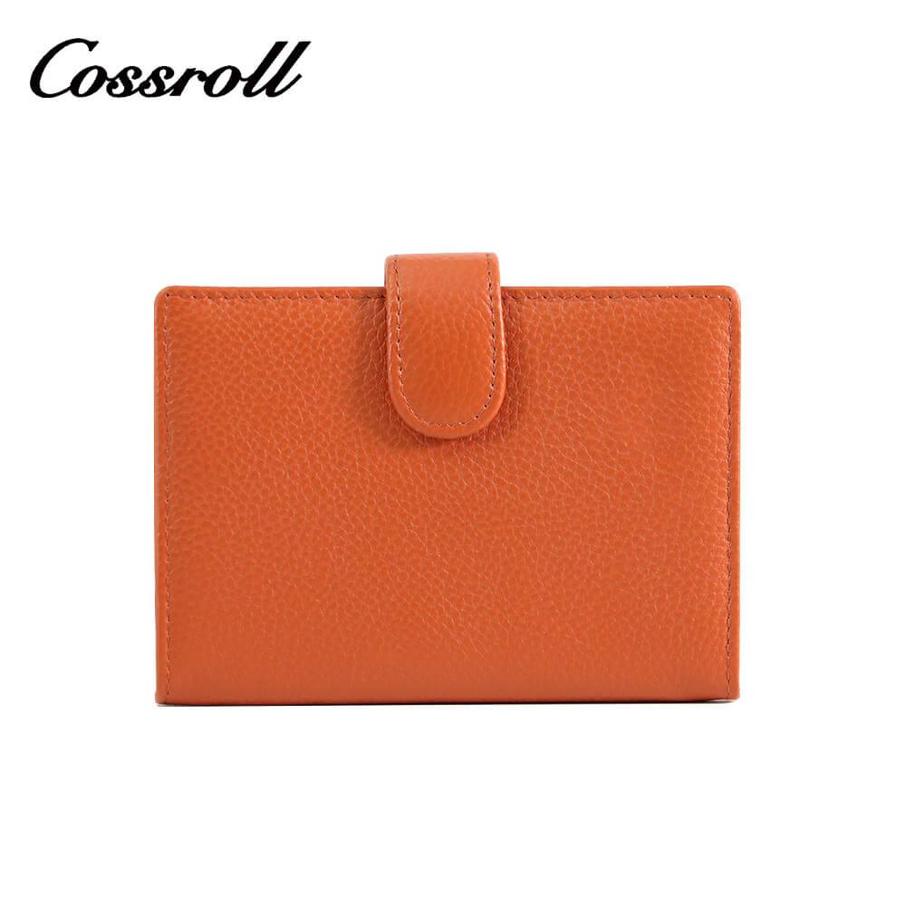 Bifold Genuine Leather Short Card Wallet