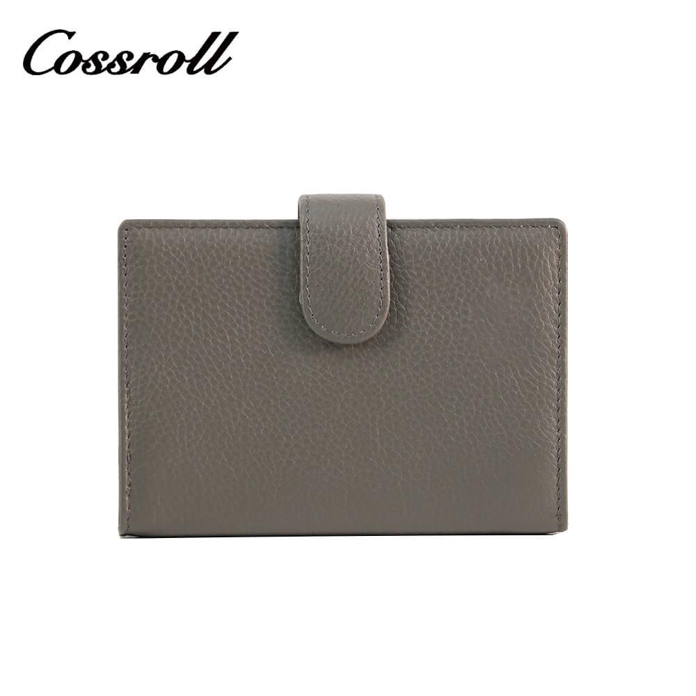 Bifold Genuine Leather Short Card Wallet