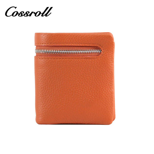 Genuine Cowhide Leather Bifold Short Wallets