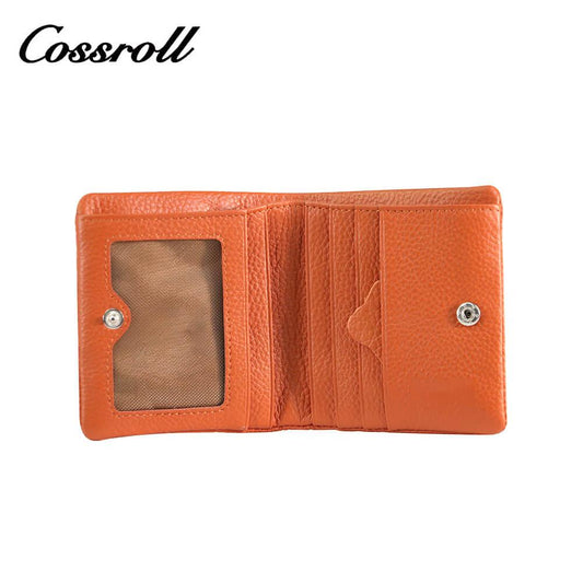 Genuine Cowhide Leather Bifold Short Wallets