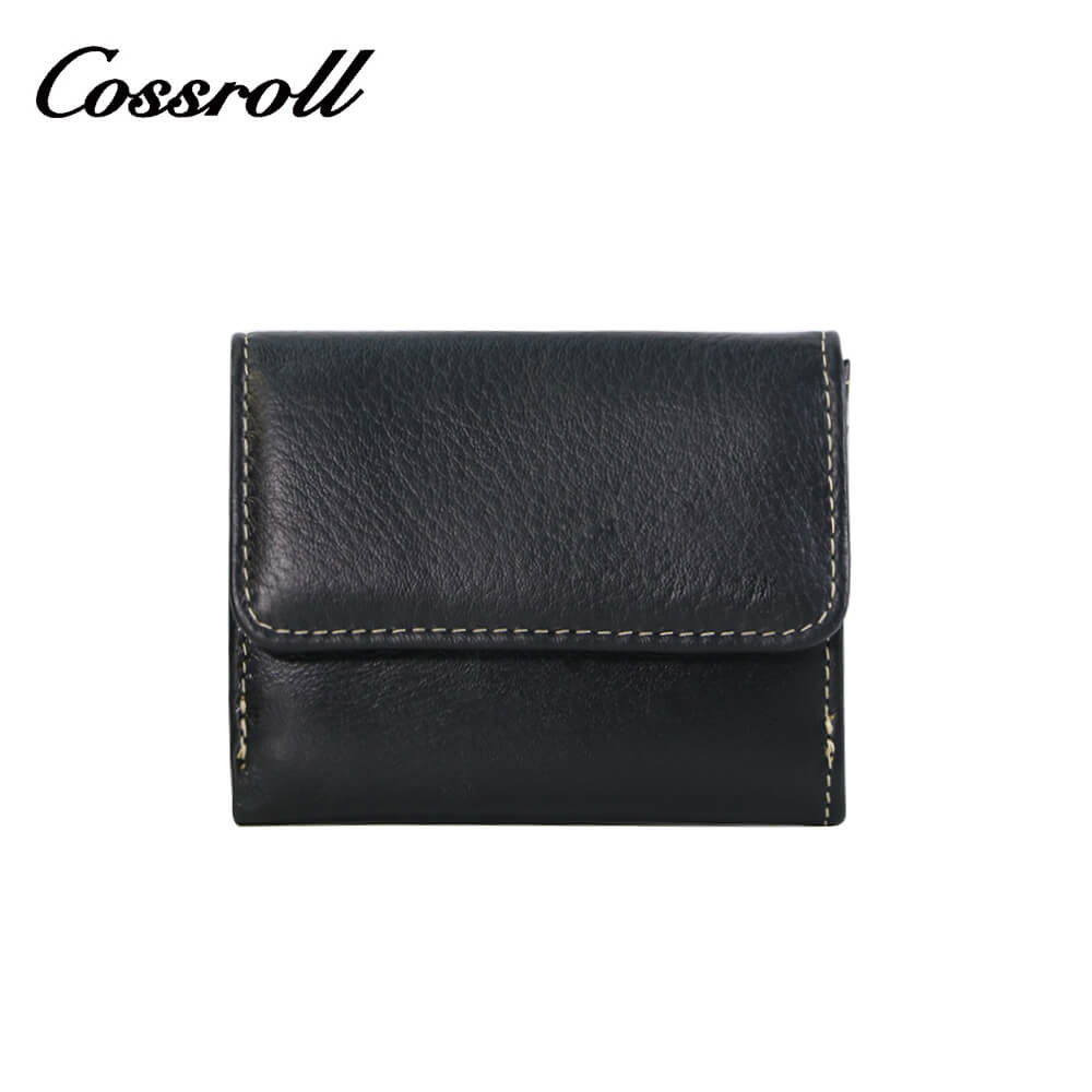 Cossroll Unisex Leather Bifold Short Wallets Wholesale Manufacturer