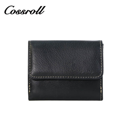Cossroll Unisex Leather Bifold Short Wallets Wholesale Manufacturer