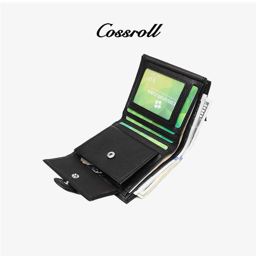 Men's Bifold Leather Wallets Logo Customized Manufacuturer