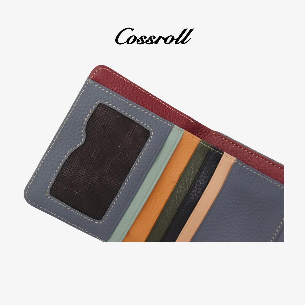 Women Leather Purse Wholesale Customize Zipper Wallets - cossroll.leather