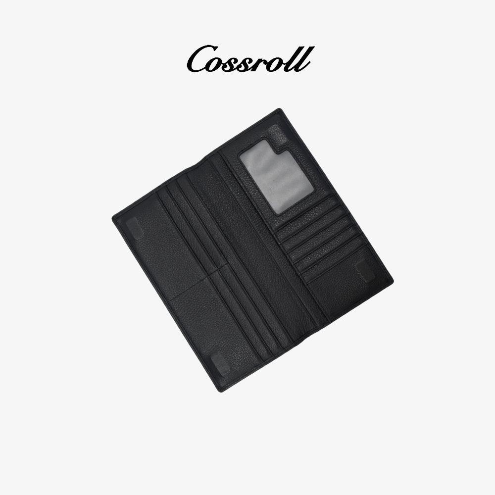 Men's Leahter Long Wallet Handmade Factory Direct - cossroll.leather