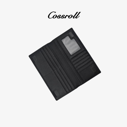 Men's Leahter Long Wallet Handmade Factory Direct - cossroll.leather
