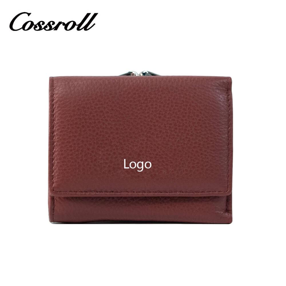 Genuine Leather Bifold Short Wallets For Ladies