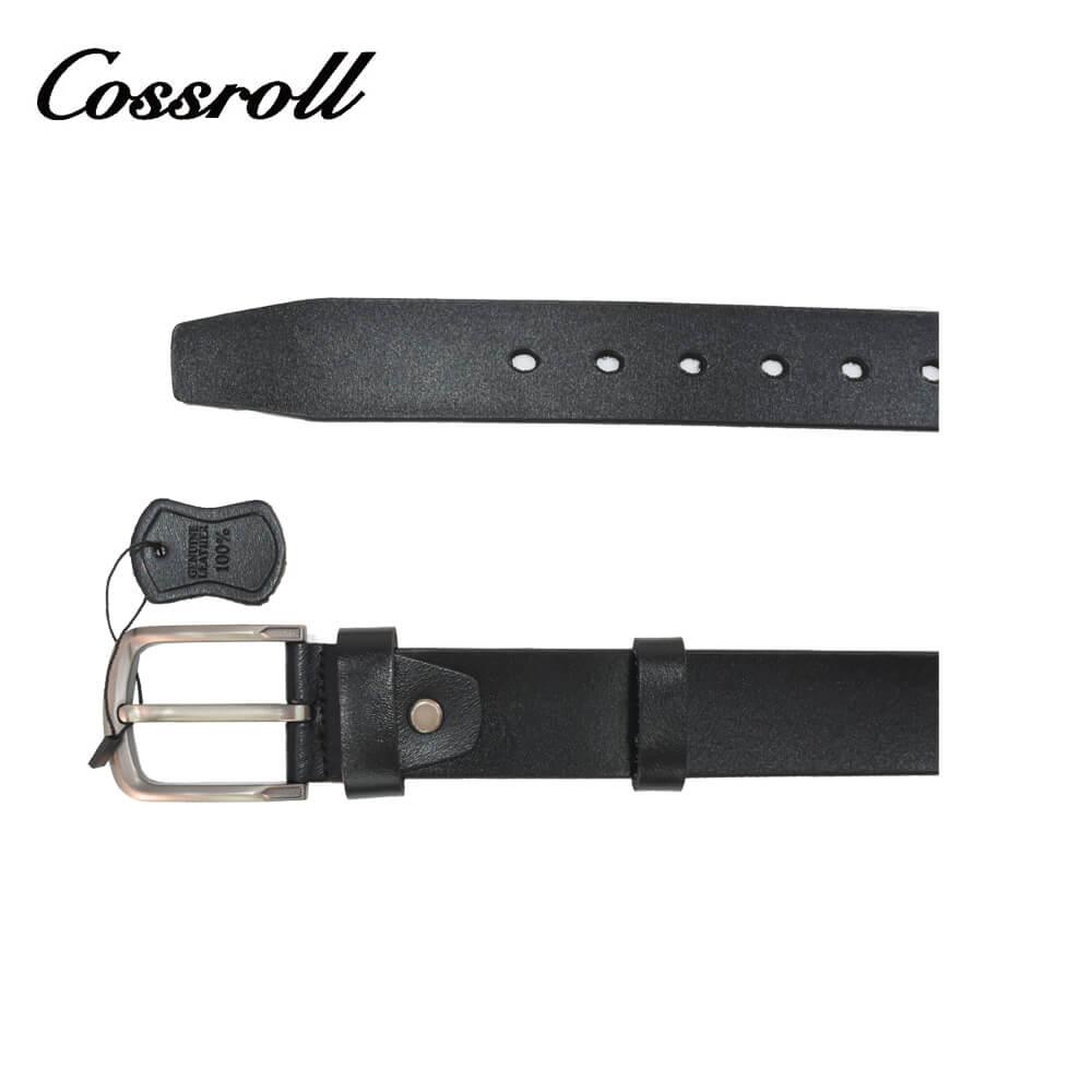 Classic Men's Black Leather Belt For Jeans Wholesale