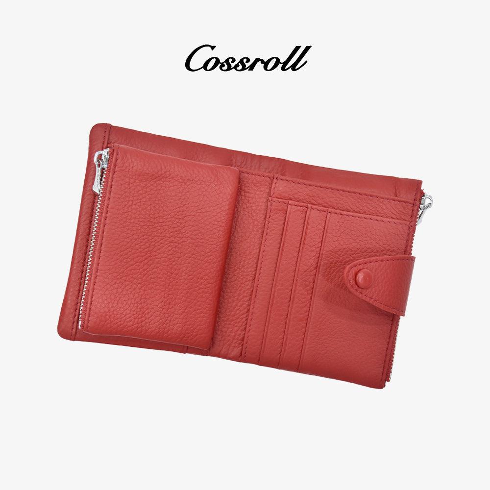 Customized Zipper Wallets Purse Wholesale With ID Window - cossroll.leather